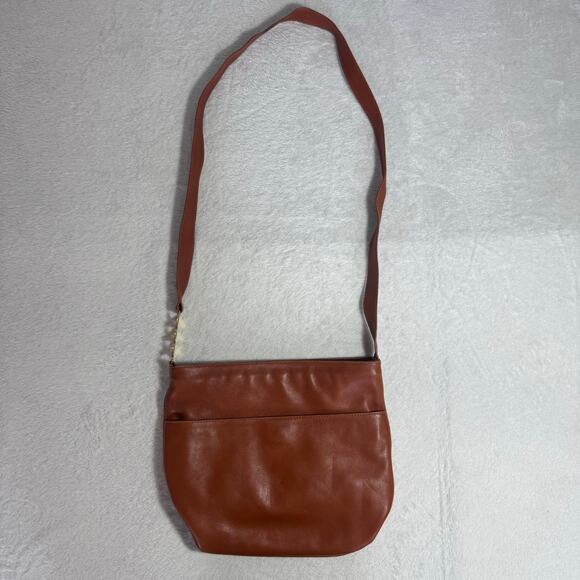 Paloma Picasso Vintage Tan/Brown Leather Bucket Shoulder Bag - Made in Italy - Picture 2 of 11